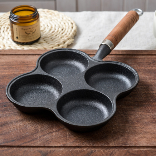 New model deep-fried egg mold cast iron egg dumpling pan household egg burger machine non-coated non-stick flat pan
