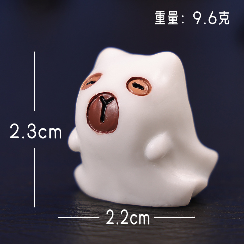 ハロウィン装飾品カピバラかわいい人形クリエイティブホームカー樹脂 diy 装飾装飾品工芸品|undefined