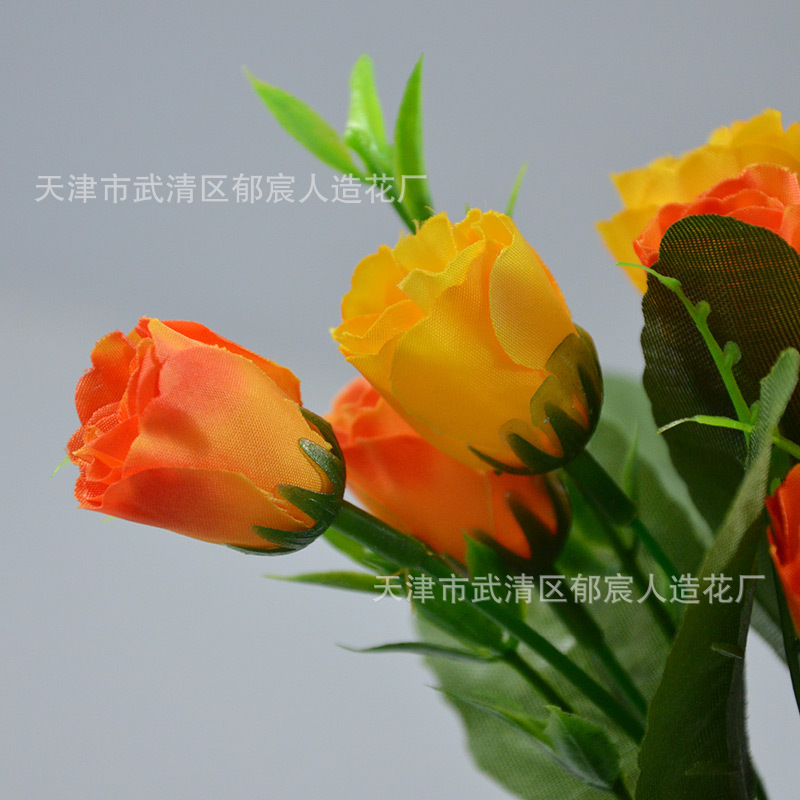 Ramo de rosas artificiales, flores artificiales, 18 coronas de tulipanes, arreglos florales, proyecto de jardinería, flores para decoración de centros comerciales