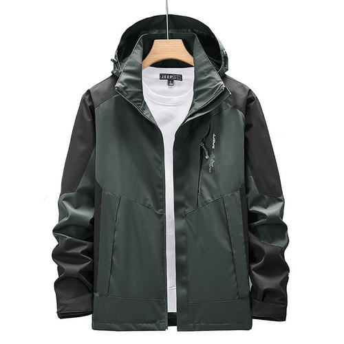 Women's Spring and Autumn Thin Men's Outdoor Fat and Big Waterproof Windproof Jacket Single Layer Outerwear Four Seasons Mountaineering Clothing