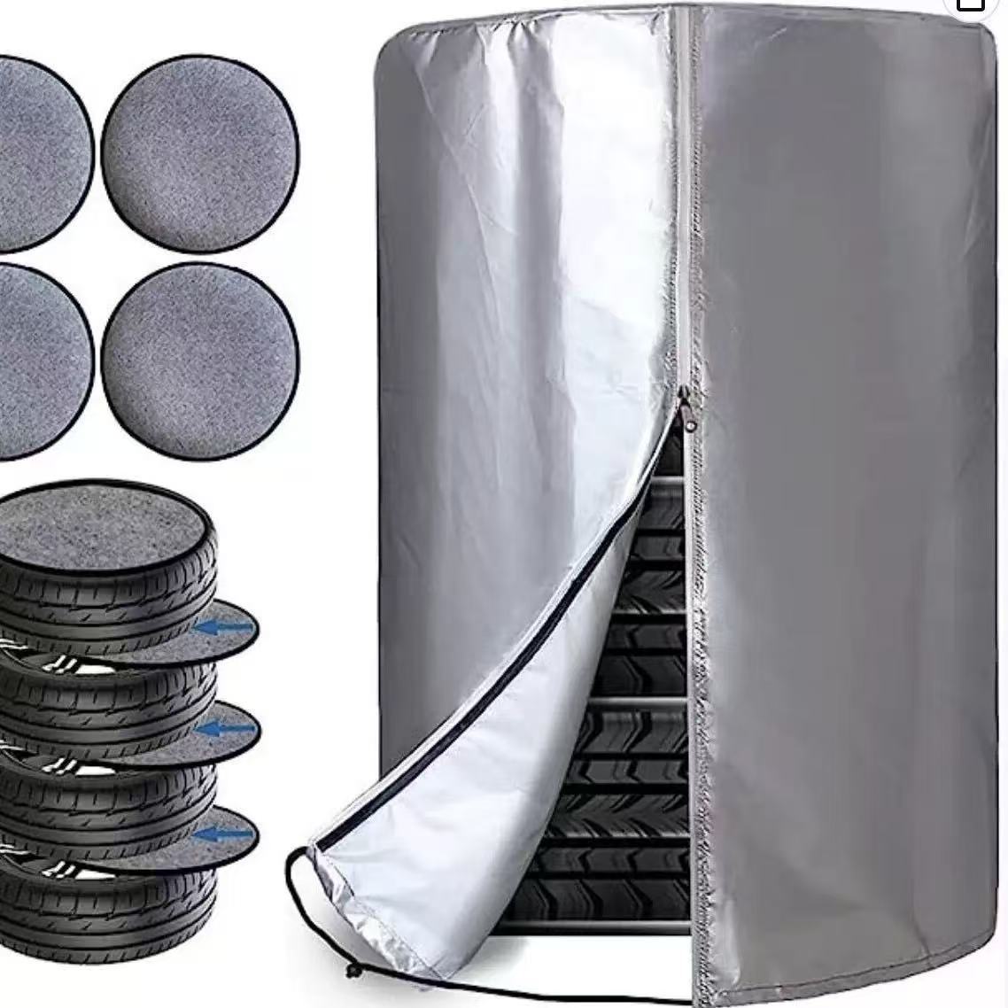 Exclusive for cross-border Amazon: Car tire covers made of thickened 420D Oxford fabric, set of 4 tire protection covers