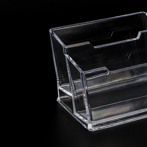 Office supplies plastic business card box creative transparent acrylic desktop storage card box business card holder stationery wholesale