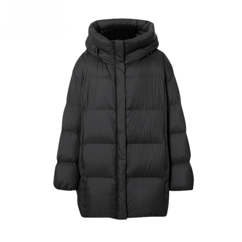 Mm Mall Same Style 2025 Winter New Black Stand Collar Hooded Mid-Length down Jacket 5Ga980091 Mm Mall Same Style 2025 Winter New Black Stand Collar Hooded Mid-Length down Jacket 5Ga980091