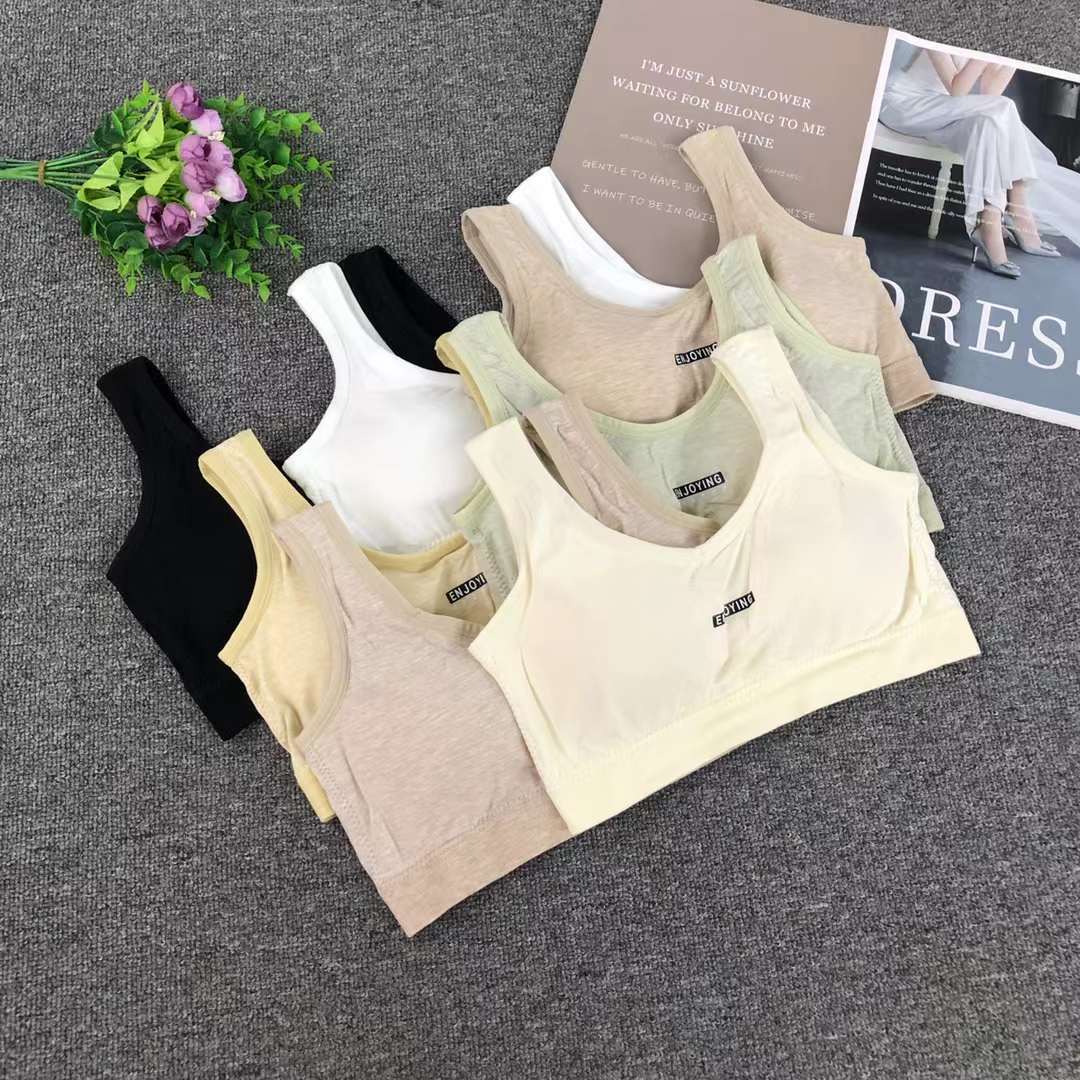 Nuevo chaleco sin costura de alta elasticidad fija copa de mujer chaleco sin anillo de acero sujetador de encaje ropa interior deportiva mujer al por mayor