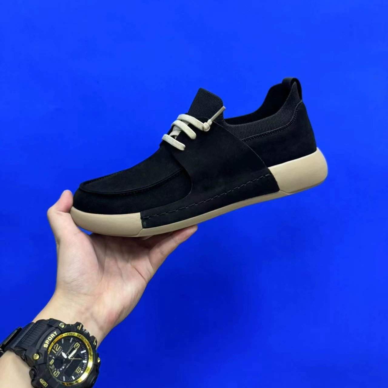 Осенняя черная обувь высокого класса для мужчин