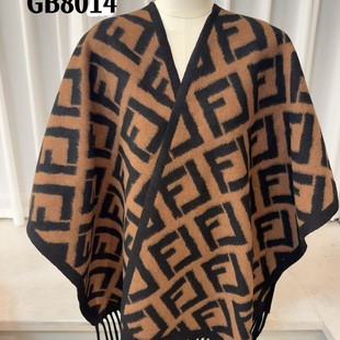 2025 New High-End Cashmere Wool Tassel Shawl Cloak with Rabbit Fur Collar Foreign Trade Hot-Selling Popular Women's Word