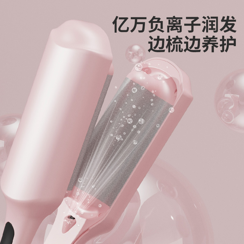 跨境 负离子卷发棒 32mm深U大蛋卷W型波浪卷发器 蜂鸣计时烫发器|undefined