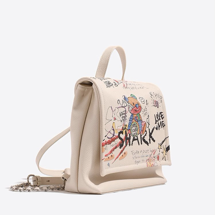 bear bag fashion versatile backpack shoulder messenger bag women's bag_voghion.com