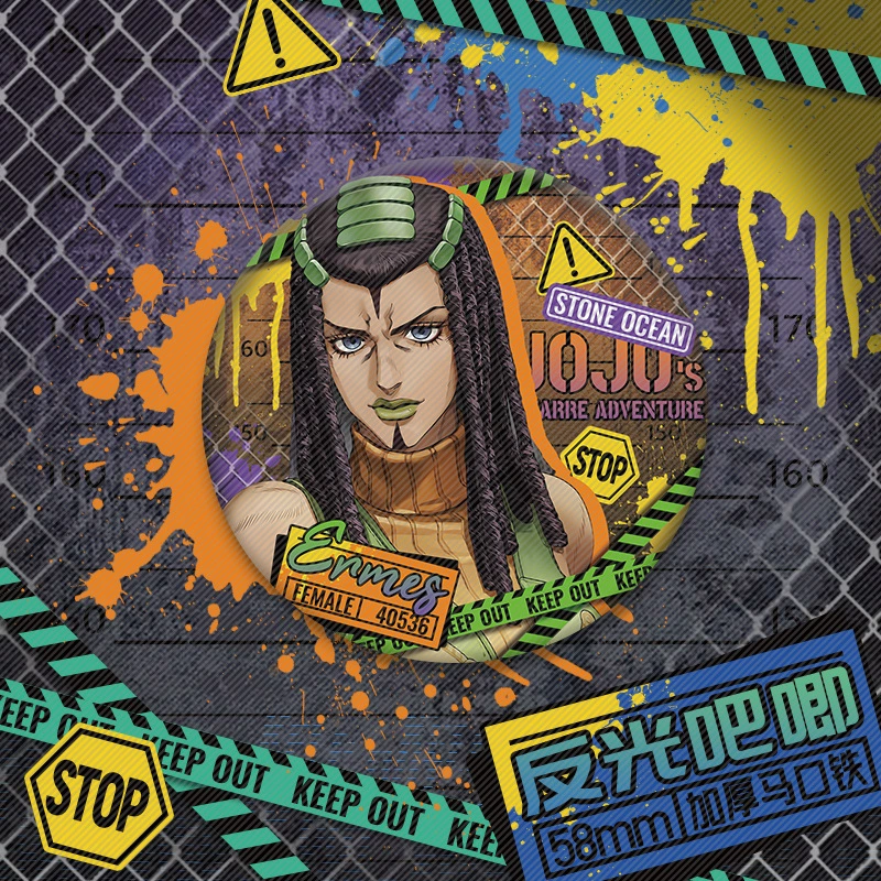 Бейдж с отражающим рисунком сериала JOJO Sea of Stone, Ji Guzi, значок, двумерный Xu Lun, Jotaro, Анна Суй, подвеска значка