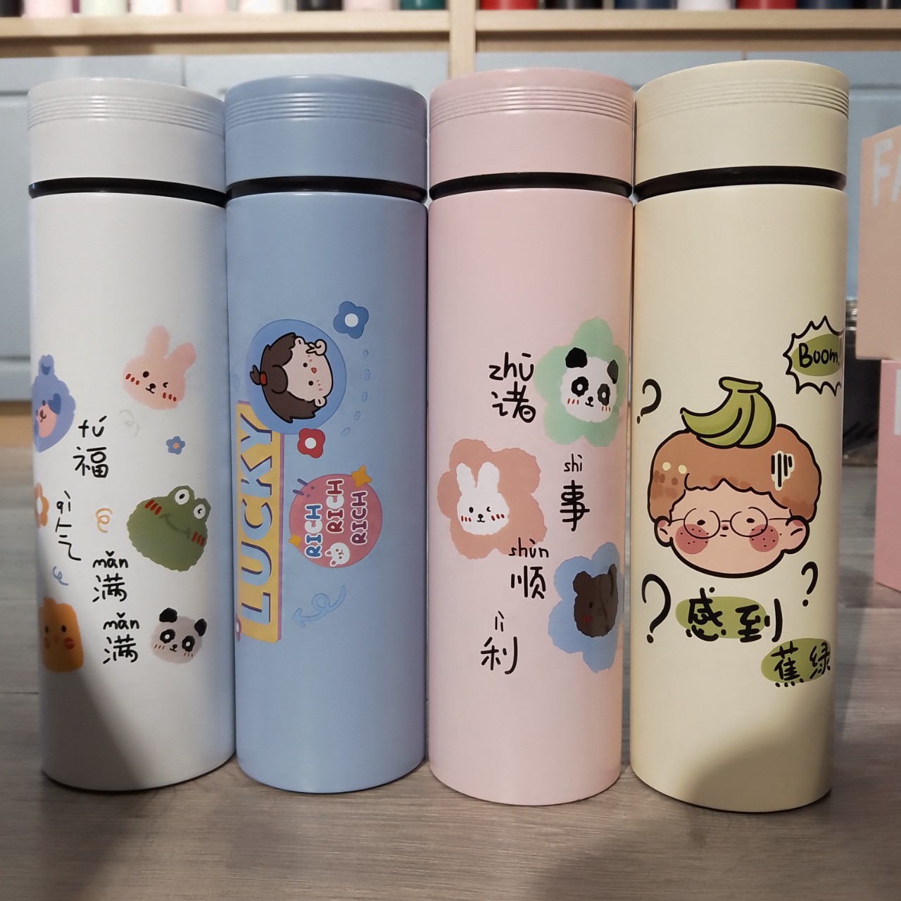304不锈钢保温杯 卡通商务直杯 学生上班族便携水杯480毫升杯子