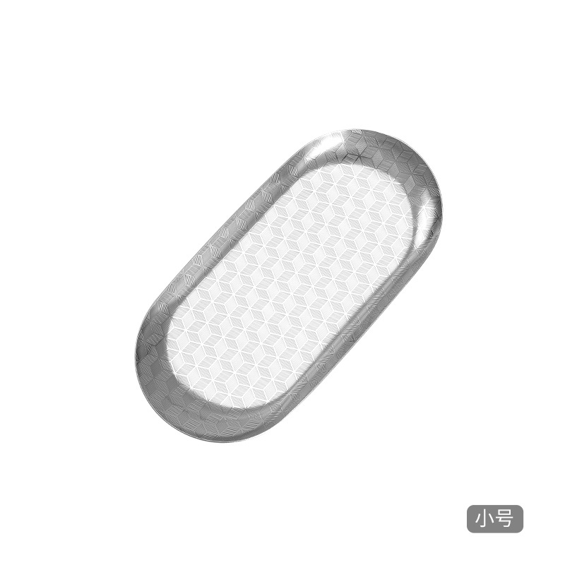 Nórdico cubo bandeja de joyería cosmética plato oval decoración para el hogar postres plato de toalla de hotel acero inoxidable