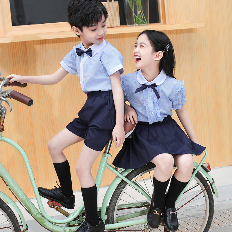 School Uniform for Primary School Students Summer Clothes Class Clothes Shirt Kindergarten Garden Clothes Children's School Uniform JK Suit Graduation Chorus Performance Clothes