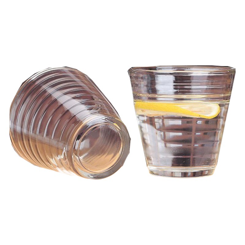 Botella de agua fría de vidrio simple regalo octogonal olla de pico de pato corrugado conjunto de agua al por mayor de gran capacidad traje de botella de agua fría