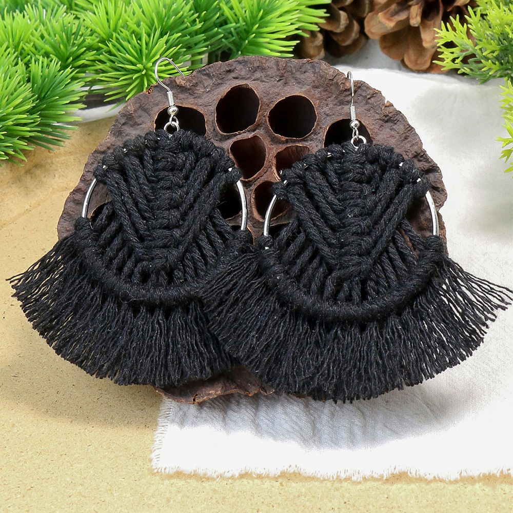16g Weight Earrings Classification 1 Pair Quantity Casual, Daily Occasion Alloy Material Geometric Pattern Women's Gender Tassel Design Basic, Classic Style Style Wholesale Jewelry Basic Classic Style Geometric Alloy Tassel Earrings 3