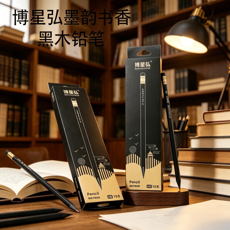 New High-End Black Wood Pencils for Primary School Students in First Grade, Hb&2B Black Pencils for Kindergarten Beginners, Exam Pens New High-End Black Wood Pencils for Primary School Students in First Grade, Hb&2B Black Pencils for Kindergarten Beginners, Exam Pens