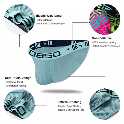 Sports Triangle Men's Breathable Cotton Summer Briefs Home Bottoms LAZADA Trendy Brand Underwear