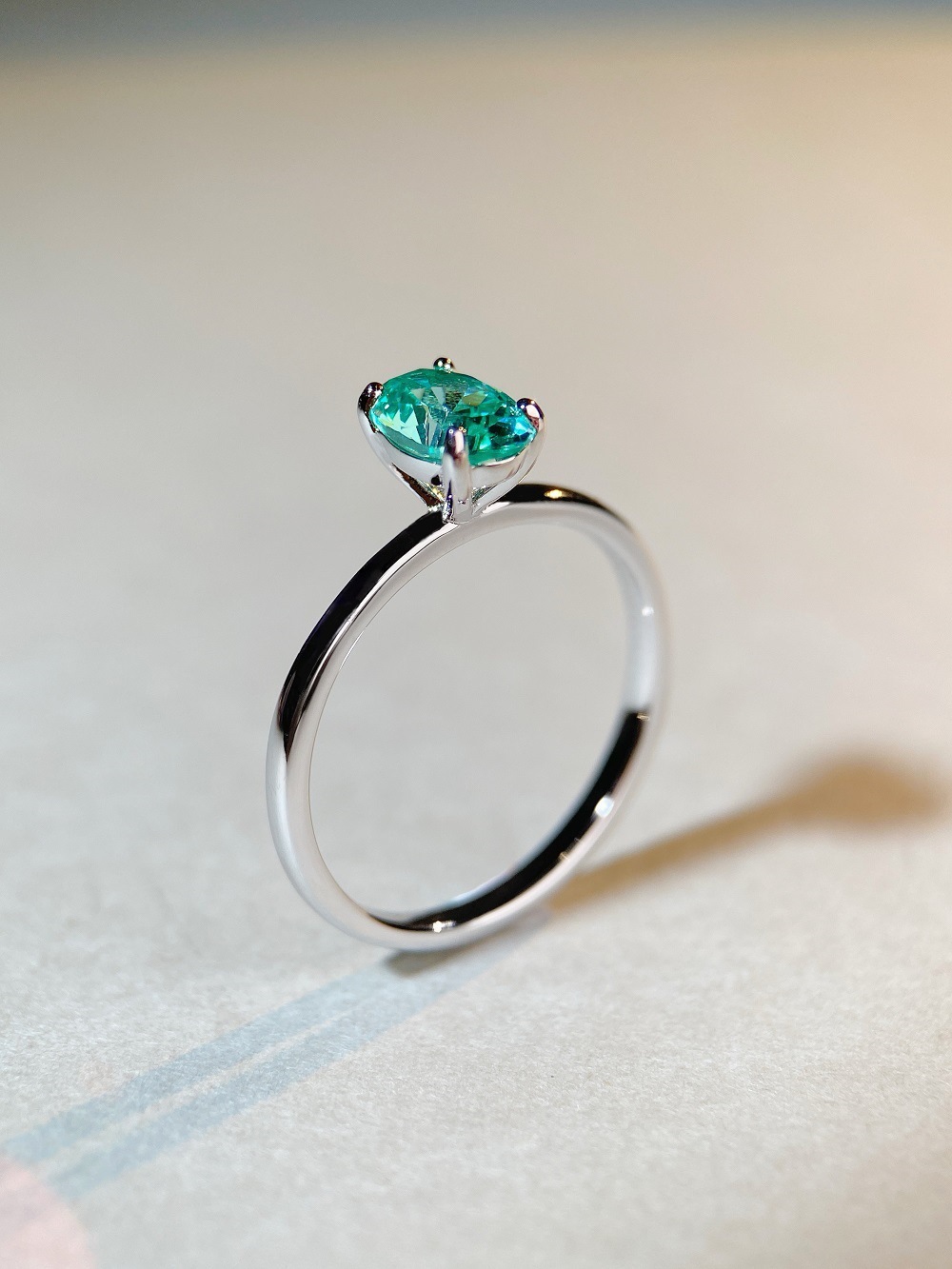 925 Sterling Silver High Carbon Diamond Oval Rings 925 Sterling Silver Rings display picture 5