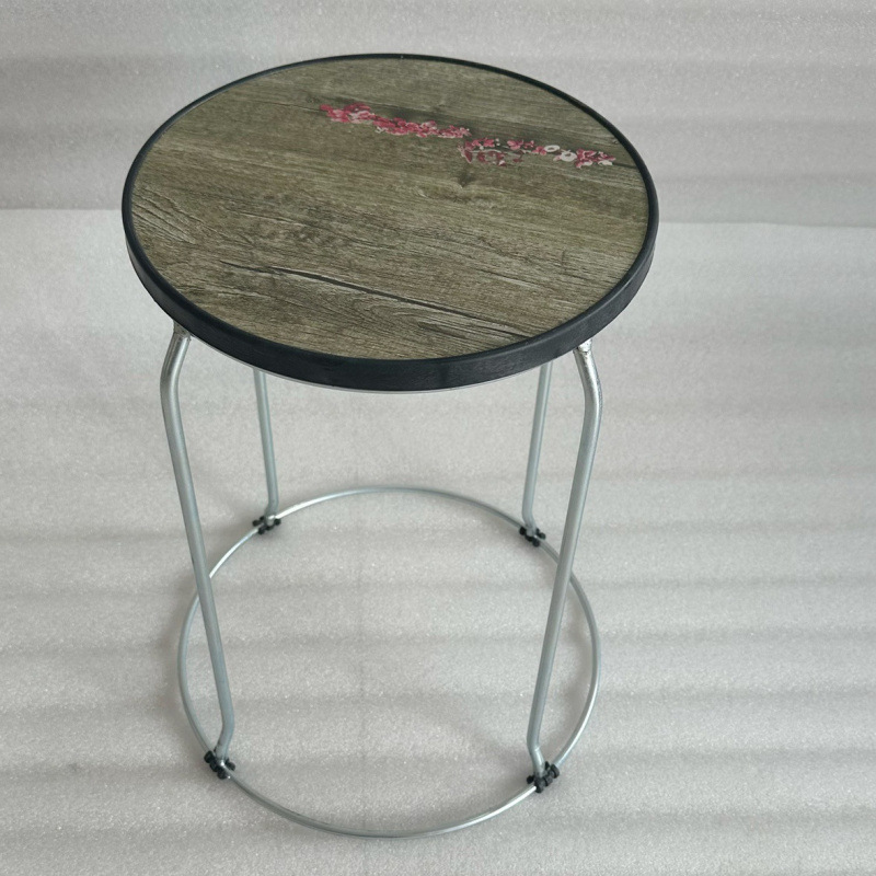 Taburetes redondos de madera sólida taburetes de acero inoxidable taburetes caseros apilables taburetes de hierro forjado dormitorio taburetes de comedor para adultos
