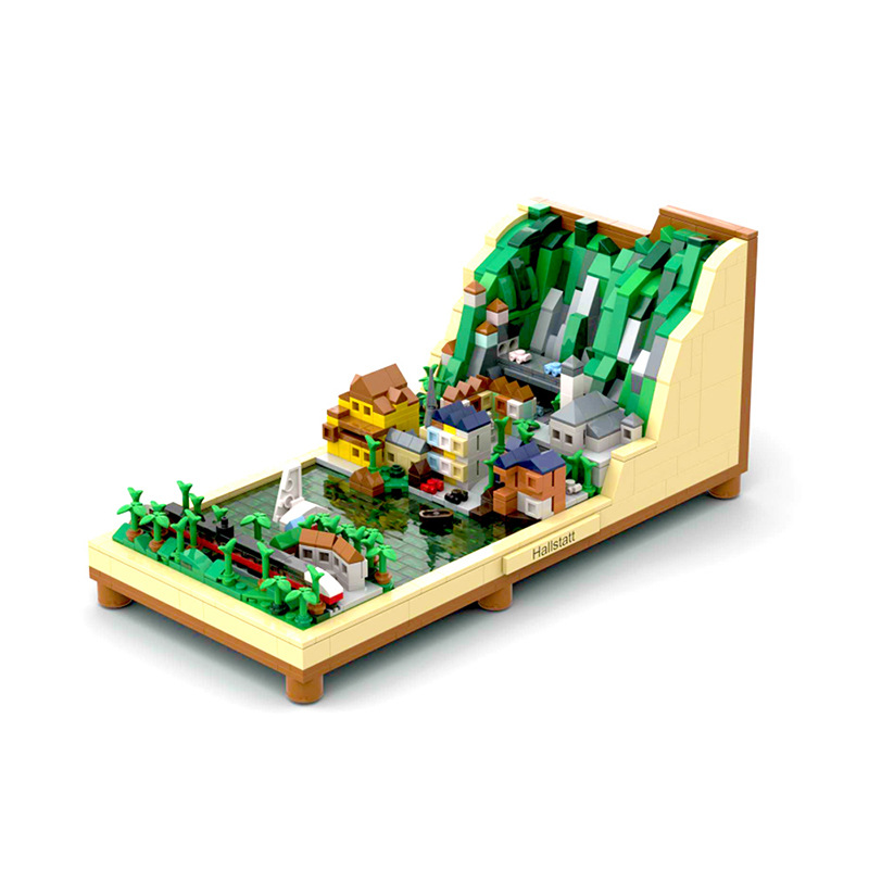 Hallstatt Architectural Model Building Blocks Toy City Decoration_voghion.com