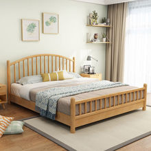 北欧实木现代简约温莎床儿童1.2M1.5M1.8M双人卧室双人床厂家直销