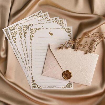 Linen envelope Letter paper exquisite suit originality Retro Customs Chinese style cowhide Letter paper Invitation card Wax envelope