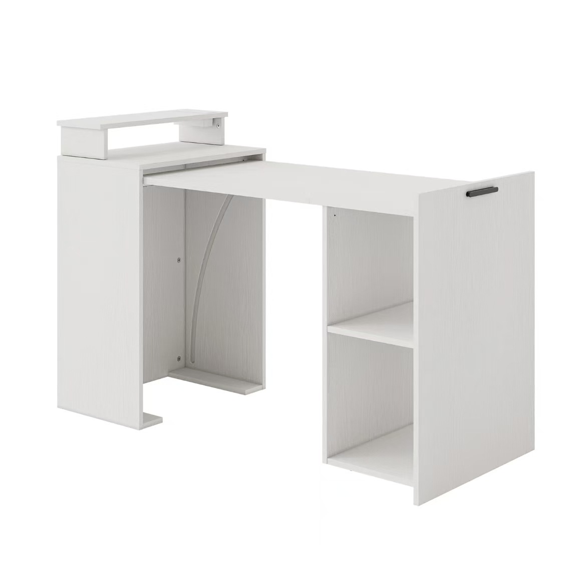 Escritorio de oficina de comercio exterior transfronterizo de comercio electrónico, laminado resistente al desgaste a prueba de agua, diseño de borde circundante