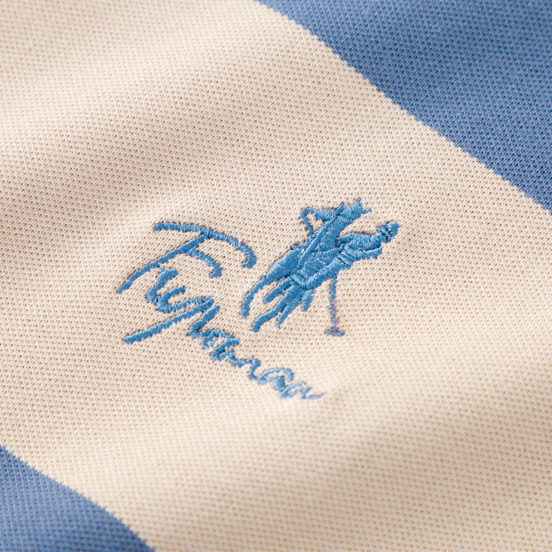 Mingdi Mouse 2024 Sommer Neues gestreiftes Kurzarm-T-Shirt mit Business-Kragen aus reiner Baumwolle, großes Herren-Poloshirt_voghion.com