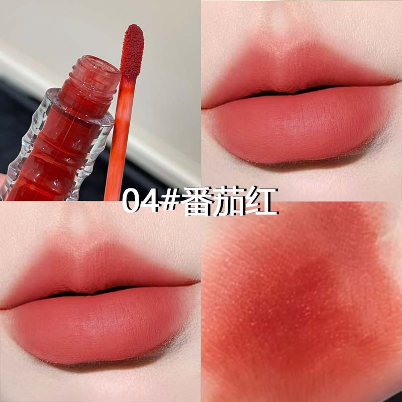 Kakashow terciopelo brumoso esmalte de labios brumoso suave natural terciopelo mate muestra color blanco lápiz labial brillo de labios transfronterizo femenino