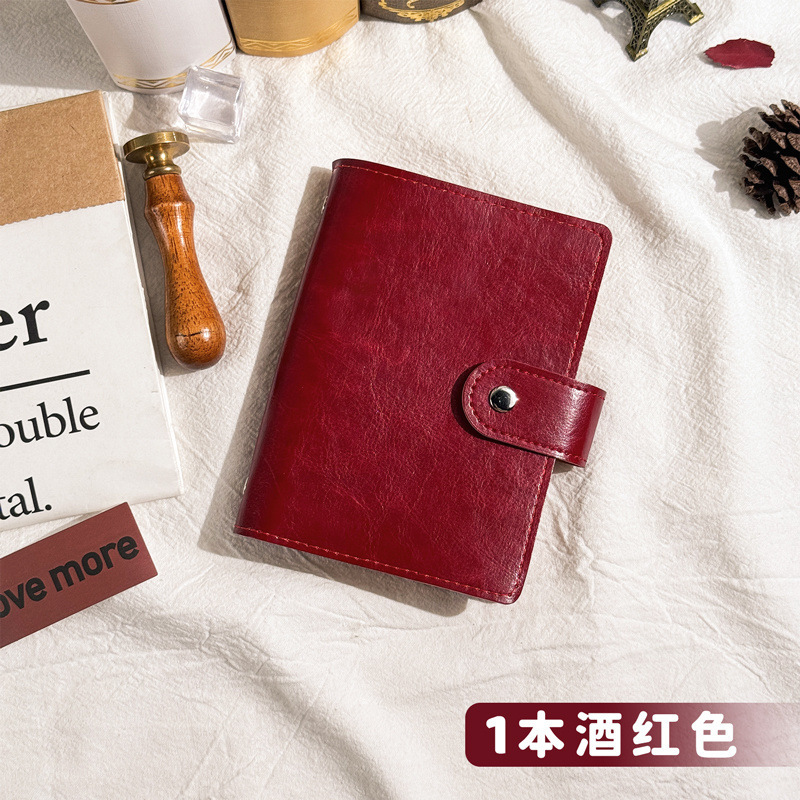 高品質のソフトレザー a7 ルーズリーフノートブック厚みのあるレトロなハンドブックルーズリーフノートブックメモ帳小さなノートブック|undefined