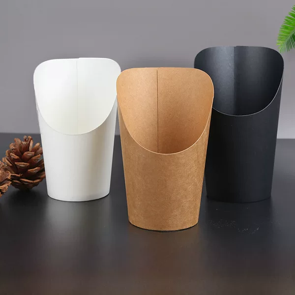 Disposable egg cup wholesale thickened cowhide slant cup potato cup baking box ice cream cup cylinder