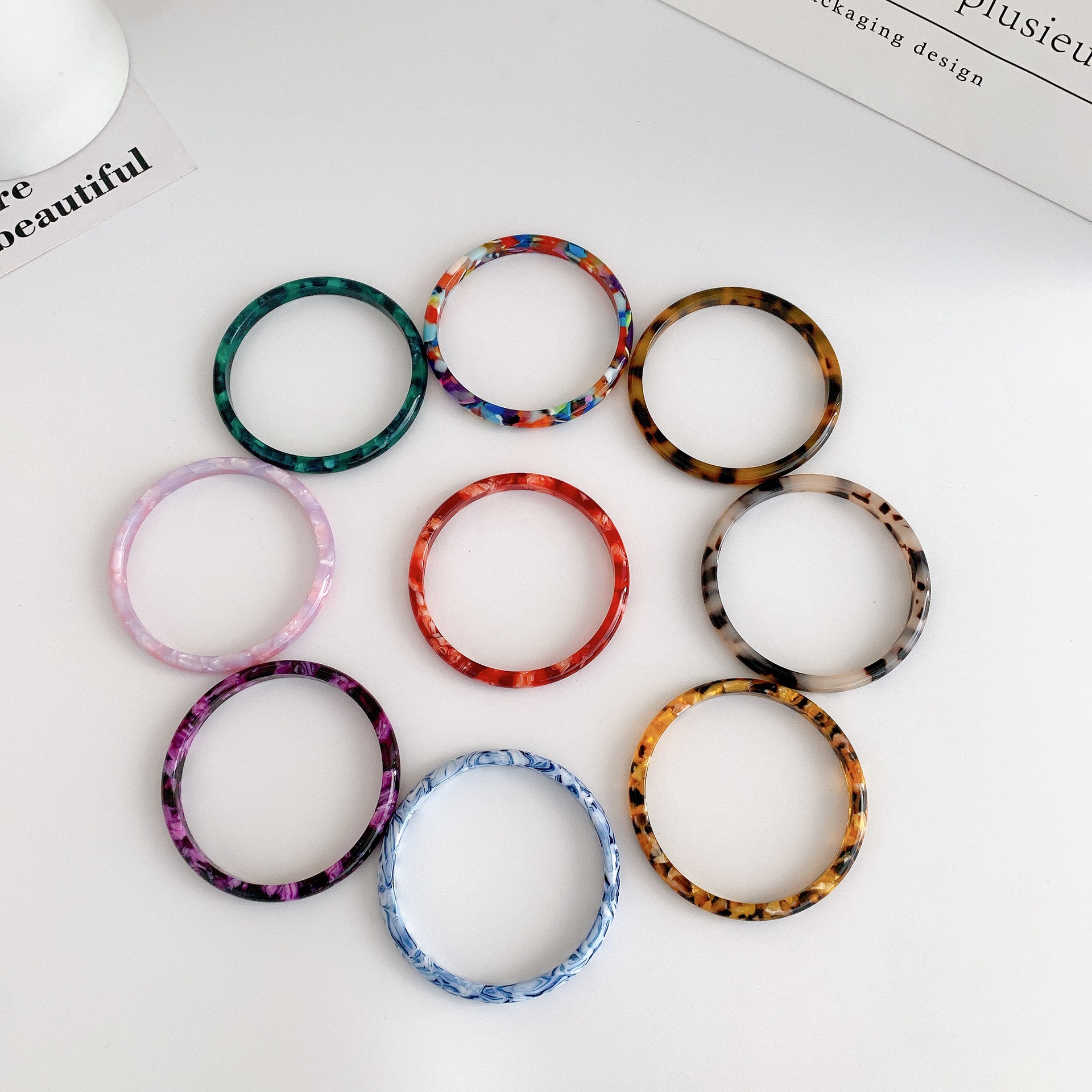Aitong joyería elegante simple moda resina acetato pulsera para mujeres pulsera de moda personalizada para mujeres image 4
