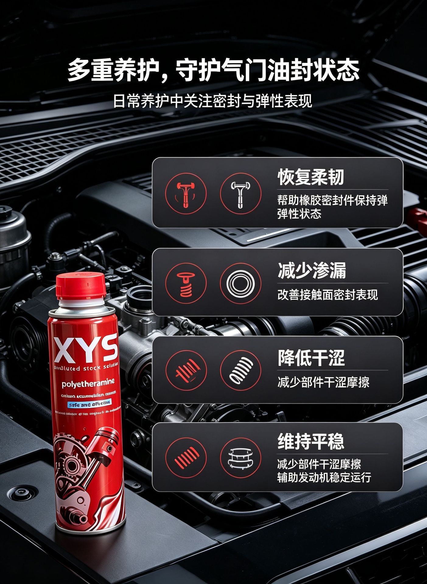 Valve oil seal softener manufacturer, oil seal softener OEM, valve oil seal repair agent, drop shipping available