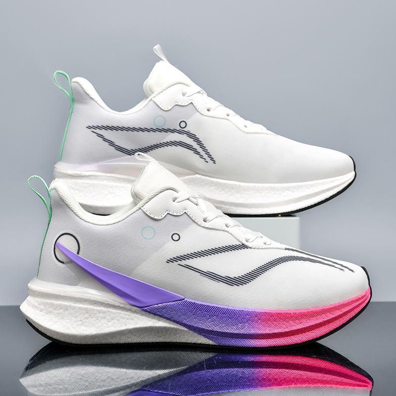 2025 nuevo verdadero explosión de suela suave amortiguador zapatos de carreras de velocidad, hombres y mujeres adolescentes respirables desgaste antideslizante zapatillas de deporte