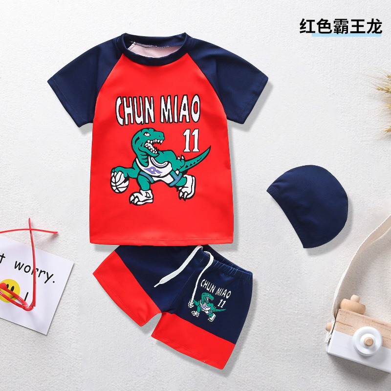 Traje de baño para niños traje de baño de dos piezas para niños verano nuevo 1-5 años traje de baño de primavera caliente de dibujos animados para niños ventas directas de fábrica
