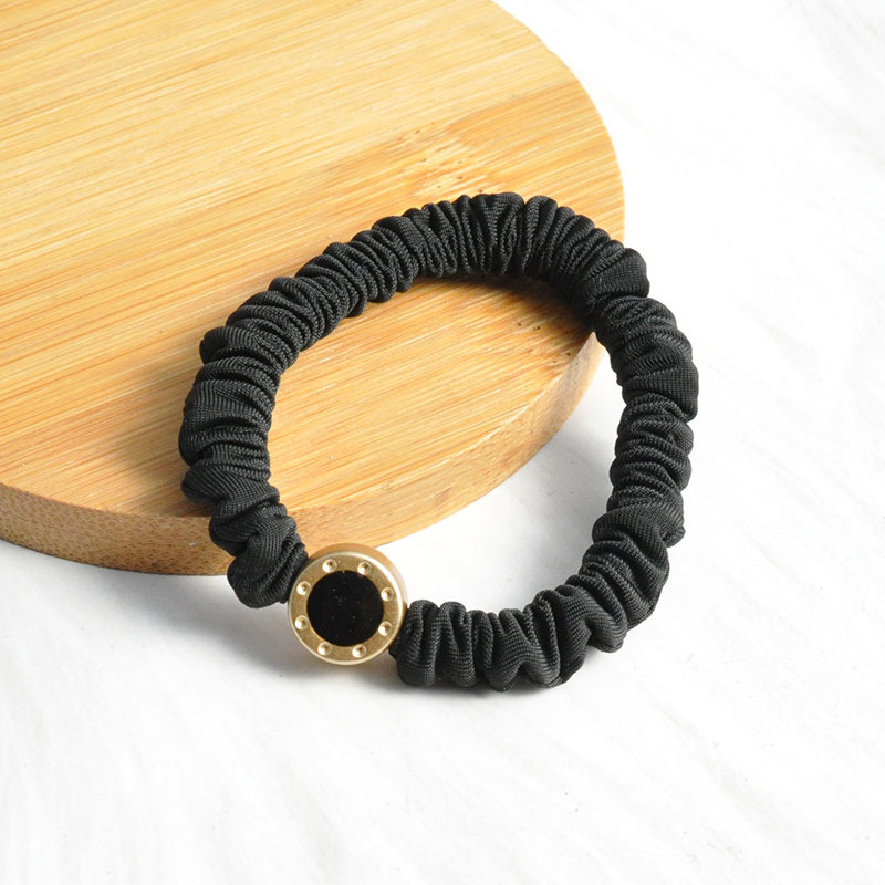Ice Silk Scrunchie Fabric Tie Bun Or High Ponytail, High-end Accessory, Elastic Hair Band For Girls_voghion.com