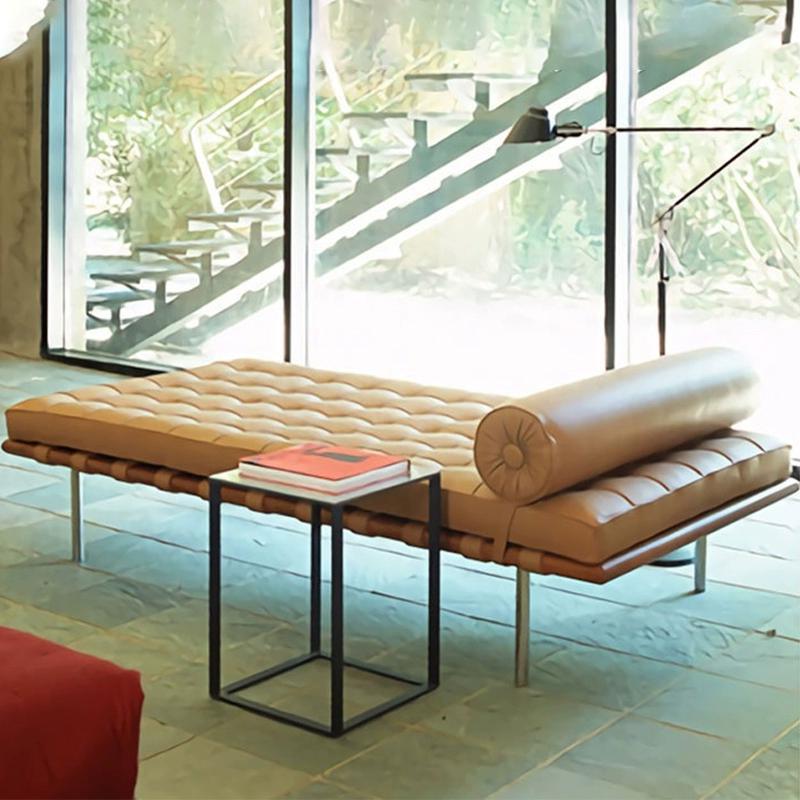 Barcelona cama Barcelona Couch sala de estar sillón reclinable casual sofá perezoso silla de cuero moderna