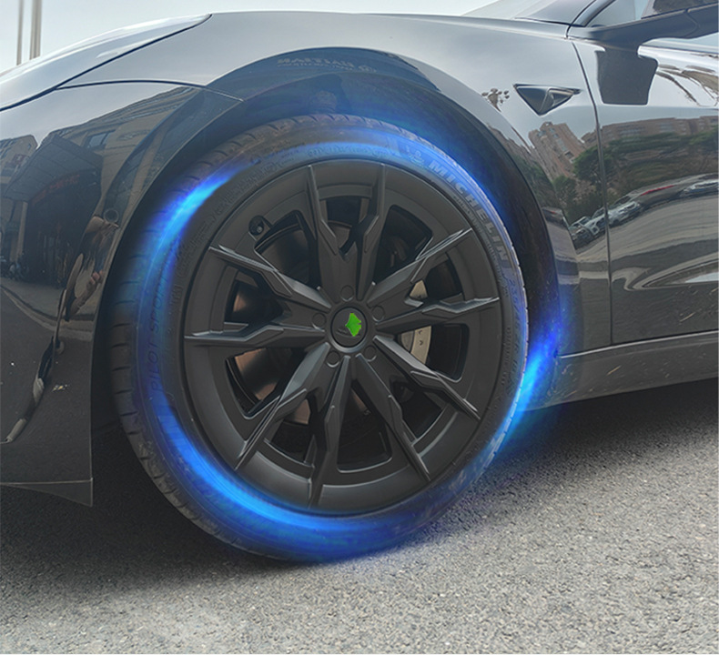 Suitable for Tesla 18inch Model3 Hub Cap Full Edge Tire Cap Anti-Scratch Protective Cover Modification Accessories