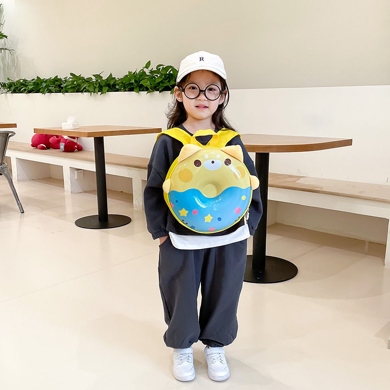 INS nuevo donut kindergarten schoolbag cáscara de huevo personalidad casual mochila para niños accesorios de viaje bolso de las niñas