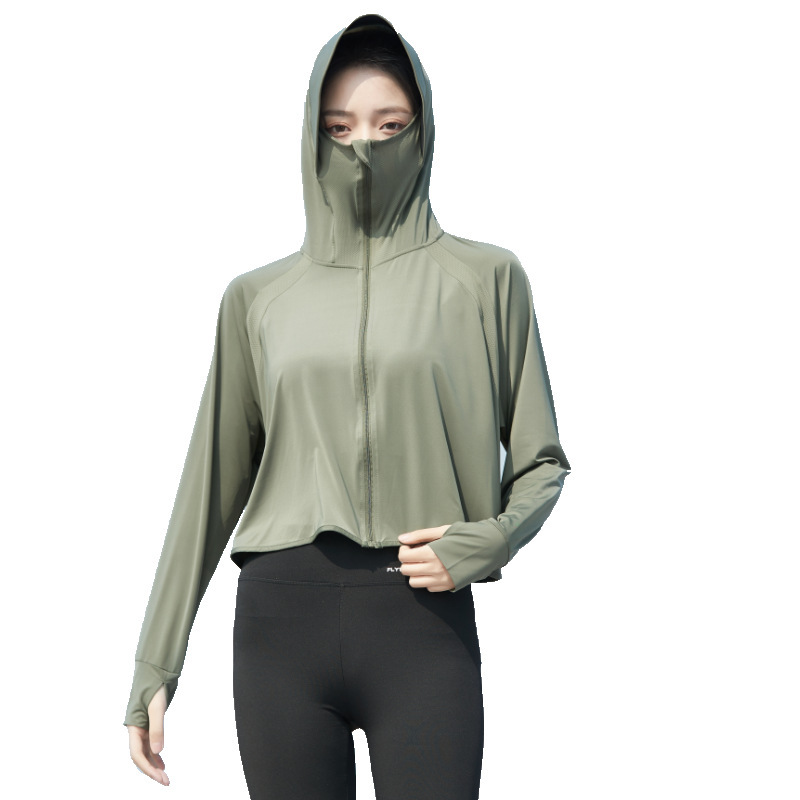 2025 屋外夏の新しいアイスシルク日焼け防止服女性の抗 UV 大きなつば通気性のあるアイスシルク日焼け防止服ジャケット|undefined