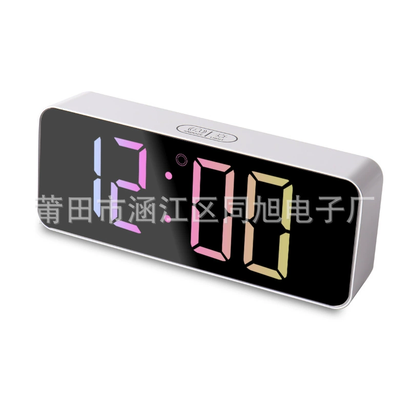 Взрывы электронный будильник Зеркало большой экран цифровые светодиодные часы подключаемые сенсорные часы Внешняя торговля Amazon 003