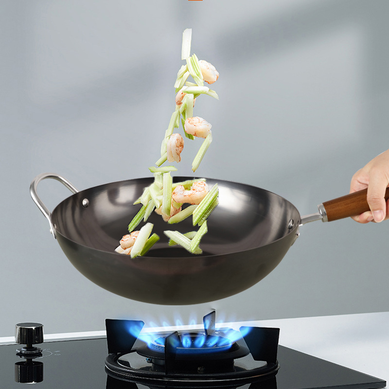 Meiling non-stick cookware household Iron pot Healthy Coating Wok Wok household kitchen Wok wholesale