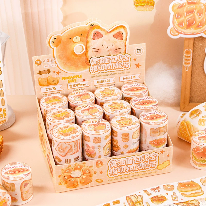 Пшеничный молодежный масляный хлеб с горячей штамповкой и бумажной лентой основы оригинальная ежедневная милая ручная наклейка