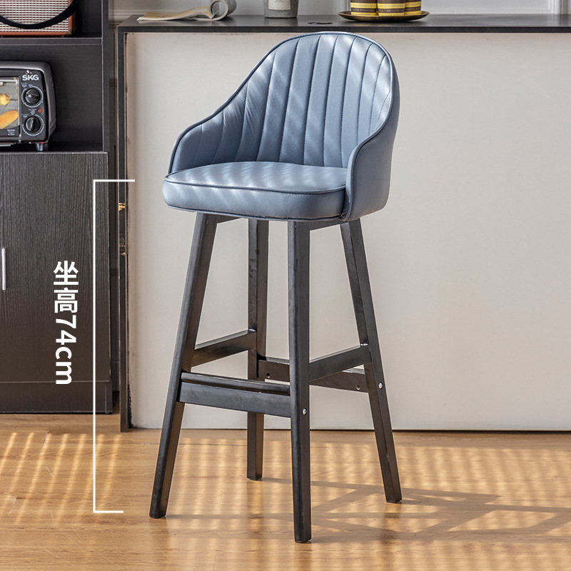 높이 74cm 검은색 목재 + 진한 파란색 기술 천
