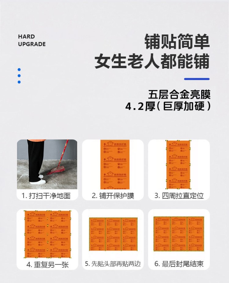 Decoration Floor Protection Film, Floor Tiles, Ceramic Tiles, Floor Mats, Floor Film, Protective Film, Home Decoration Floor Covering, Disposable Protective Mat