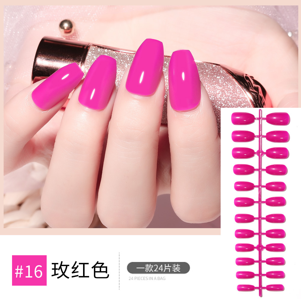Base almond fake nails
