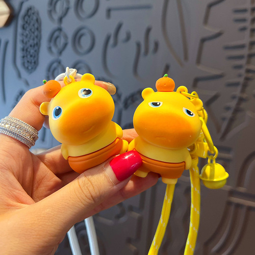 Creative Capybara Lulu Keychain Charm Cute Capybara Keychain Couple Bags Pendant Gift