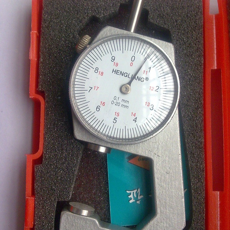 测厚仪指针式弯尖头测厚仪手持式平头厚度表 仪器仪表 测量工具