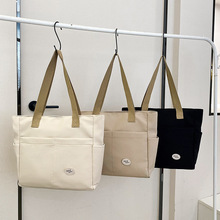 新款大容量帆布单肩包出差旅行托特包轻便时尚潮流女款通勤手提包