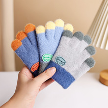 幼儿童宝宝手套五指冬天保暖可爱鲨鱼男童小孩分指防寒秋季