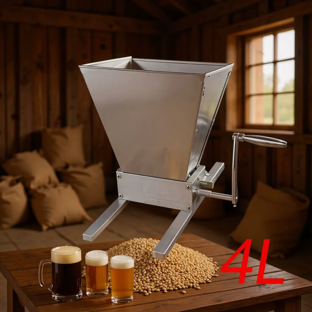 掌柜推荐代洋集团手摇碳钢制酒对辊麦芽五谷研磨机酿酒粉碎机